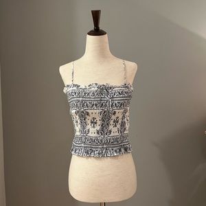 Cotton Candy LA Paisley Printed Cropped Tank